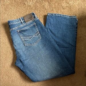 Wrangler Men's Classic Blue Straight Jeans 36X32